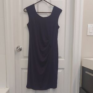 Chic Midnight Purple Midi Dress